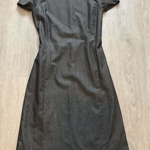 Joseph Charcoal Gray Midi Sheath Dress